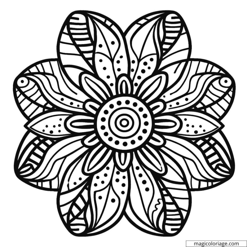 Coloriage fleur à imprimer